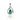 A silver teardrop pendant featuring a central green emerald-cut gemstone and pavé-set clear stones along the curved sides, shown on a white background with a soft reflection below.