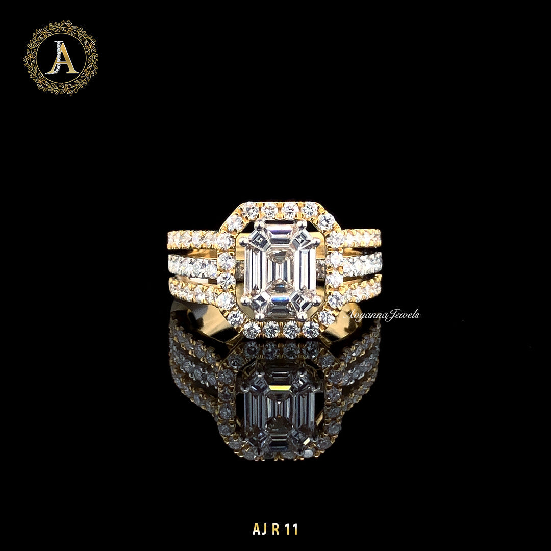 Emerald Cut Diamond Engagement Ring