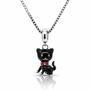 Black Cat Sterling Silver Pendant
