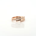 Lumière Bypass Band — 925 Silver & Moissanite Diamond Ring
